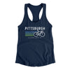 Pittsburgh Cycling Women's Racerback Tank-Midnight Navy-Allegiant Goods Co. Vintage Sports Apparel