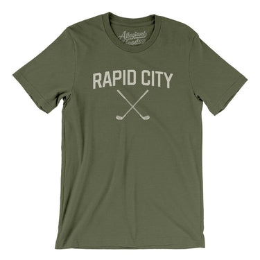 Rapid City Golf Men/Unisex T-Shirt-Military Green-Allegiant Goods Co. Vintage Sports Apparel