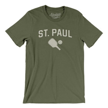 St. Paul Pickleball Men/Unisex T-Shirt-Military Green-Allegiant Goods Co. Vintage Sports Apparel