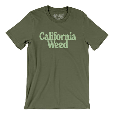 California Weed Men/Unisex T-Shirt-Military Green-Allegiant Goods Co. Vintage Sports Apparel