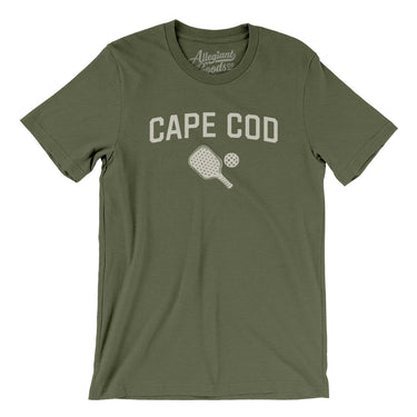 Cape Cod Pickleball Men/Unisex T-Shirt-Military Green-Allegiant Goods Co. Vintage Sports Apparel