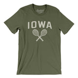 Iowa Tennis Men/Unisex T-Shirt-Military Green-Allegiant Goods Co. Vintage Sports Apparel