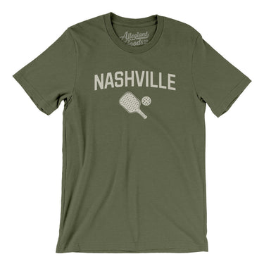 Nashville Pickleball Men/Unisex T-Shirt-Military Green-Allegiant Goods Co. Vintage Sports Apparel