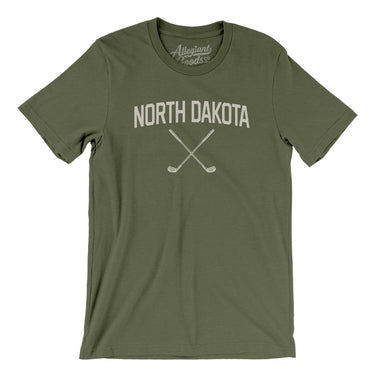 North Dakota Golf Men/Unisex T-Shirt-Military Green-Allegiant Goods Co. Vintage Sports Apparel
