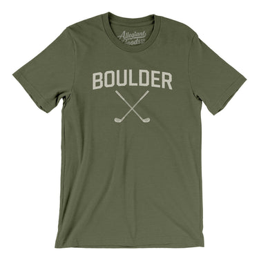 Boulder Golf Men/Unisex T-Shirt-Military Green-Allegiant Goods Co. Vintage Sports Apparel