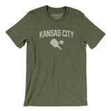 Kansas City Pickleball Men/Unisex T-Shirt-Military Green-Allegiant Goods Co. Vintage Sports Apparel