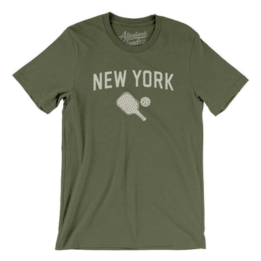 New York Pickleball Men/Unisex T-Shirt-Military Green-Allegiant Goods Co. Vintage Sports Apparel