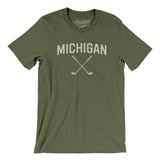 Michigan Golf Men/Unisex T-Shirt-Military Green-Allegiant Goods Co. Vintage Sports Apparel