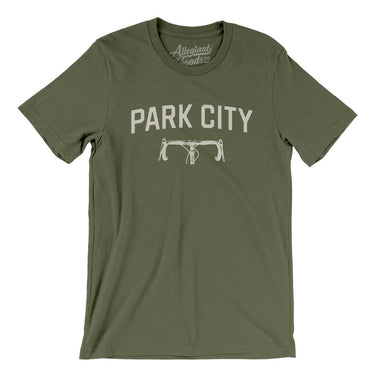 Park City Cycling Men/Unisex T-Shirt-Military Green-Allegiant Goods Co. Vintage Sports Apparel
