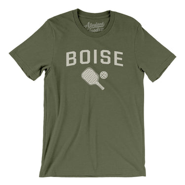 Boise Pickleball Men/Unisex T-Shirt-Military Green-Allegiant Goods Co. Vintage Sports Apparel