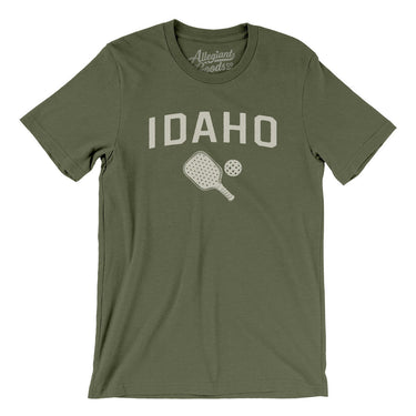 Idaho Pickleball Men/Unisex T-Shirt-Military Green-Allegiant Goods Co. Vintage Sports Apparel