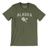 Alaska Pickleball Men/Unisex T-Shirt-Military Green-Allegiant Goods Co. Vintage Sports Apparel