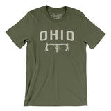 Ohio Cycling Men/Unisex T-Shirt-Military Green-Allegiant Goods Co. Vintage Sports Apparel