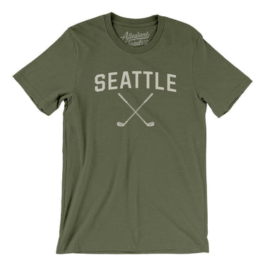 Seattle Golf Men/Unisex T-Shirt-Military Green-Allegiant Goods Co. Vintage Sports Apparel
