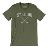 St. Louis Golf Men/Unisex T-Shirt-Military Green-Allegiant Goods Co. Vintage Sports Apparel