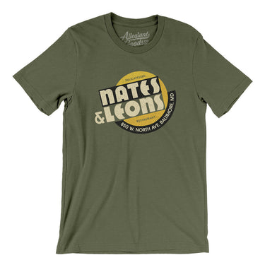 Nates & Leons Men/Unisex T-Shirt-Military Green-Allegiant Goods Co. Vintage Sports Apparel