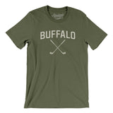 Buffalo Golf Men/Unisex T-Shirt-Military Green-Allegiant Goods Co. Vintage Sports Apparel