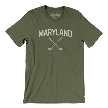 Maryland Golf Men/Unisex T-Shirt-Military Green-Allegiant Goods Co. Vintage Sports Apparel