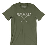 Pensacola Golf Men/Unisex T-Shirt-Military Green-Allegiant Goods Co. Vintage Sports Apparel