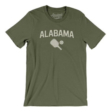 Alabama Pickleball Men/Unisex T-Shirt-Military Green-Allegiant Goods Co. Vintage Sports Apparel