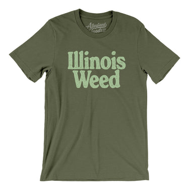 Illinois Weed Men/Unisex T-Shirt-Military Green-Allegiant Goods Co. Vintage Sports Apparel