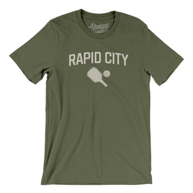 Rapid City Pickleball Men/Unisex T-Shirt-Military Green-Allegiant Goods Co. Vintage Sports Apparel
