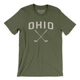 Ohio Golf Men/Unisex T-Shirt-Military Green-Allegiant Goods Co. Vintage Sports Apparel
