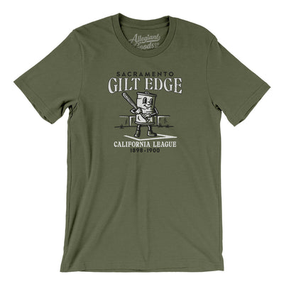 Sacramento Gilt Edge Men/Unisex T-Shirt-Military Green-Allegiant Goods Co. Vintage Sports Apparel