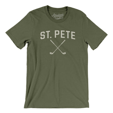St. Pete Golf Men/Unisex T-Shirt-Military Green-Allegiant Goods Co. Vintage Sports Apparel
