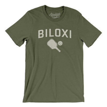 Biloxi Pickleball Men/Unisex T-Shirt-Military Green-Allegiant Goods Co. Vintage Sports Apparel