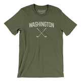 Washington Golf Men/Unisex T-Shirt-Military Green-Allegiant Goods Co. Vintage Sports Apparel