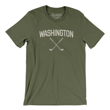 Washington Golf Men/Unisex T-Shirt-Military Green-Allegiant Goods Co. Vintage Sports Apparel