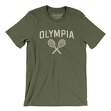 Olympia Tennis Men/Unisex T-Shirt-Military Green-Allegiant Goods Co. Vintage Sports Apparel