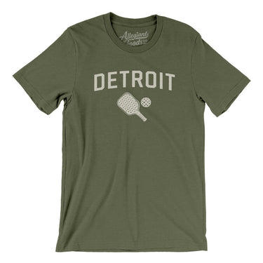 Detroit Pickleball Men/Unisex T-Shirt-Military Green-Allegiant Goods Co. Vintage Sports Apparel