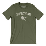 Sheboygan Pickleball Men/Unisex T-Shirt-Military Green-Allegiant Goods Co. Vintage Sports Apparel