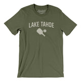 Lake Tahoe Pickleball Men/Unisex T-Shirt-Military Green-Allegiant Goods Co. Vintage Sports Apparel