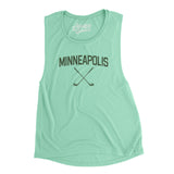 Minneapolis Golf Women's Flowey Scoopneck Muscle Tank-Mint-Allegiant Goods Co. Vintage Sports Apparel