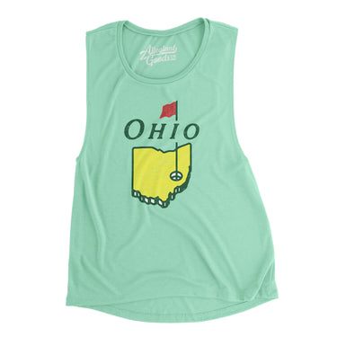 Ohio Golf Women's Flowey Scoopneck Muscle Tank-Mint-Allegiant Goods Co. Vintage Sports Apparel