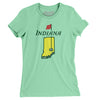 Indiana Golf Women's T-Shirt-Mint-Allegiant Goods Co. Vintage Sports Apparel
