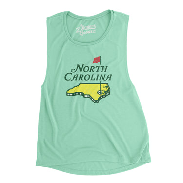 North Carolina Golf Women's Flowey Scoopneck Muscle Tank-Allegiant Goods Co. Vintage Sports Apparel