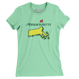 Massachusetts Golf Women's T-Shirt-Mint-Allegiant Goods Co. Vintage Sports Apparel