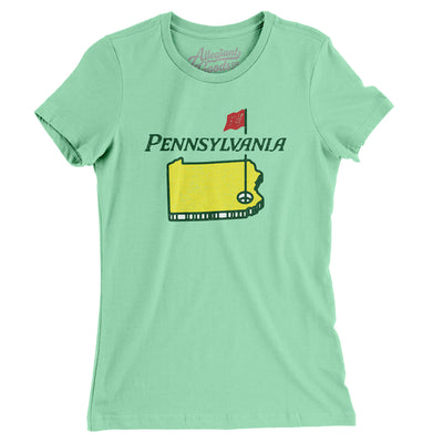 Pennsylvania Golf Women's T-Shirt-Mint-Allegiant Goods Co. Vintage Sports Apparel