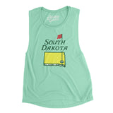 South Dakota Golf Women's Flowey Scoopneck Muscle Tank-Mint-Allegiant Goods Co. Vintage Sports Apparel