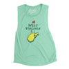 West Virginia Golf Women's Flowey Scoopneck Muscle Tank-Mint-Allegiant Goods Co. Vintage Sports Apparel