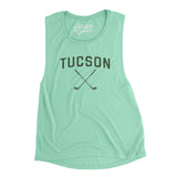 Tucson Golf Women's Flowey Scoopneck Muscle Tank-Mint-Allegiant Goods Co. Vintage Sports Apparel