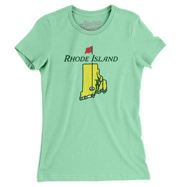 Rhode Island Golf Women's T-Shirt-Mint-Allegiant Goods Co. Vintage Sports Apparel