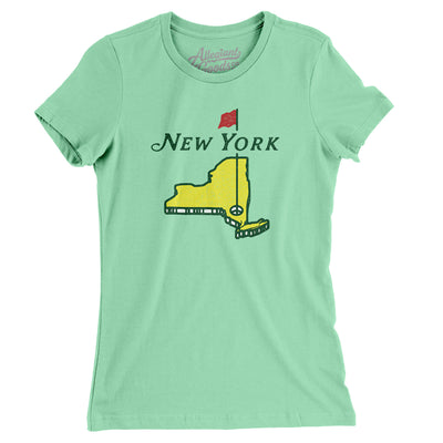 New York Golf Women's T-Shirt-Mint-Allegiant Goods Co. Vintage Sports Apparel