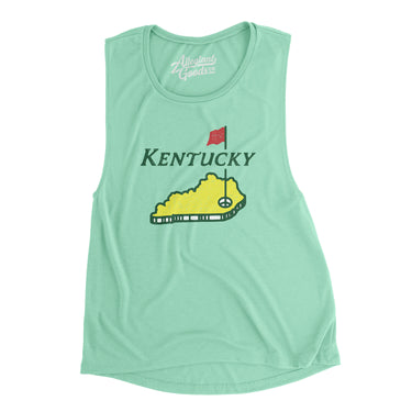 Kentucky Golf Women's Flowey Scoopneck Muscle Tank-Mint-Allegiant Goods Co. Vintage Sports Apparel