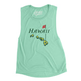 Hawaii Golf Women's Flowey Scoopneck Muscle Tank-Mint-Allegiant Goods Co. Vintage Sports Apparel