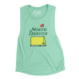 North Dakota Golf Women's Flowey Scoopneck Muscle Tank-Allegiant Goods Co. Vintage Sports Apparel